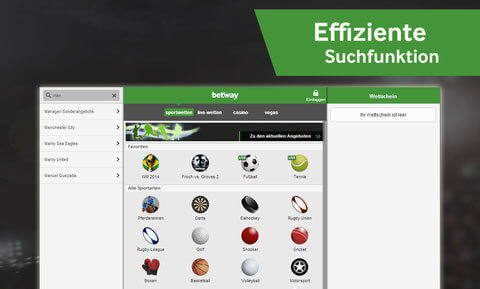mobile Wetten bei Betway Betway App