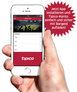 Tipico Pay Wettkonto Einzahlung