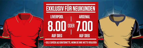 Ladbrokes Top Quoten zu Liverpool - Arsenal