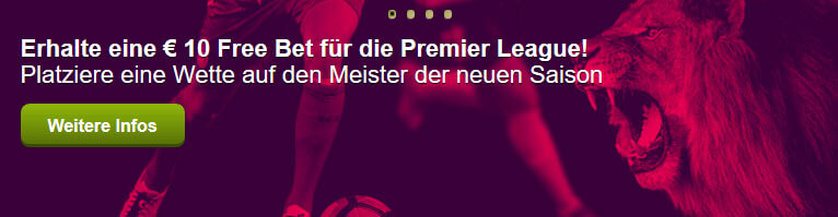 Premier League Freiwette bei ComeOn