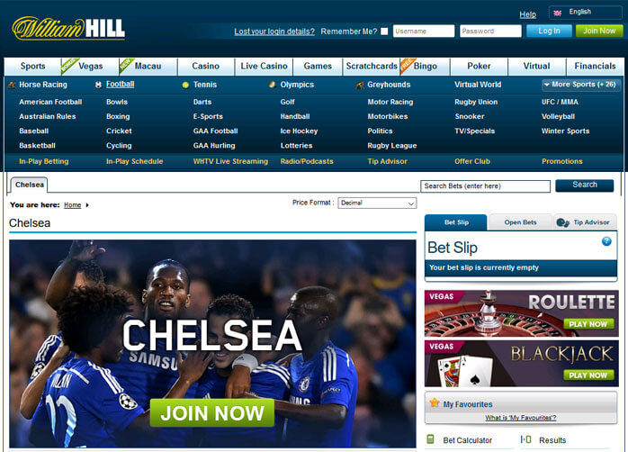 William Hill ist neuer Chelsea-Partner