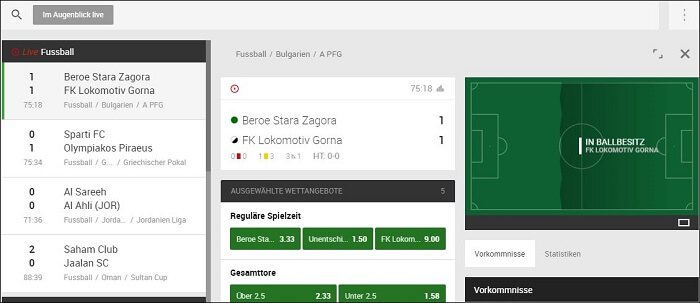 Livewetten bei Unibet Unibet Livewetten