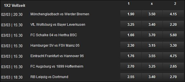 Bundesliga Wettquoten Bet90