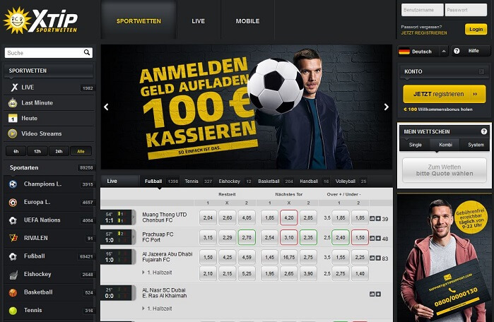 Zum XTiP Wettprogramm XTiP Website