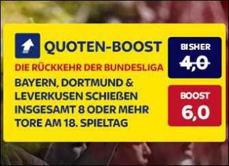 Bild zeigt die Sky Bet Quotenboosts zum Bundesliga Rückrundenstart