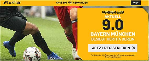 Bundesliga Quotenboost FC Bayern - Hertha BSC