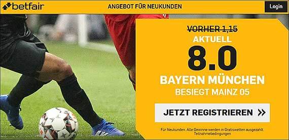 Bundesliga Quotenboost Mainz - FC Bayern