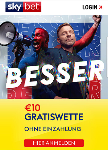 Skybet 10€ Gratiswette