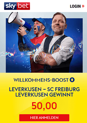 Grafik zum Leverkusen Superboost von Skybet