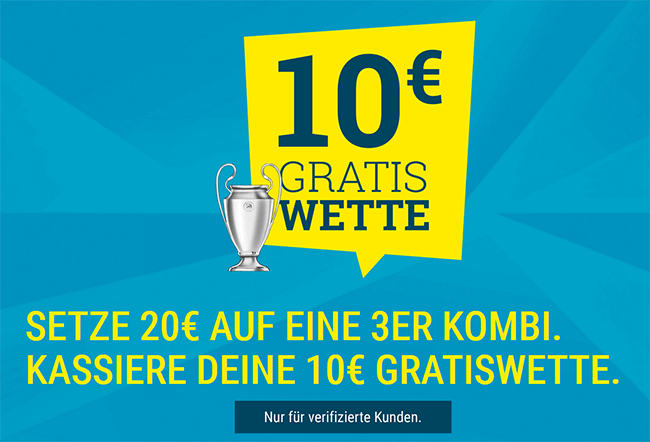 CL-Gratiswette bei Sportwetten.de