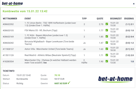 Sportwetten Abräumer der Woche 2