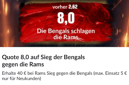 Erhöhte LA Rams - Bengals Quoten für den Super Bowl 2022