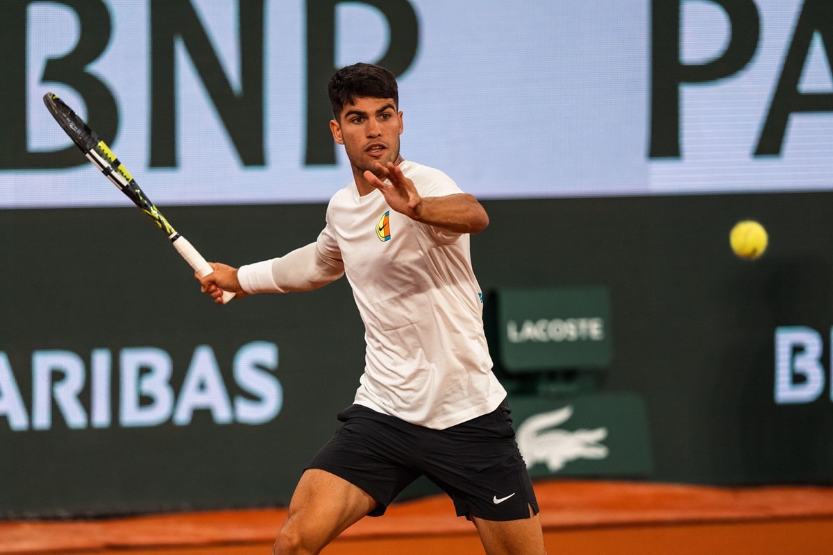 French Open Tipps heute 26.05. Bild zeigt Carlos Alcaraz (© LaPresse / Alamy Stock Photo)