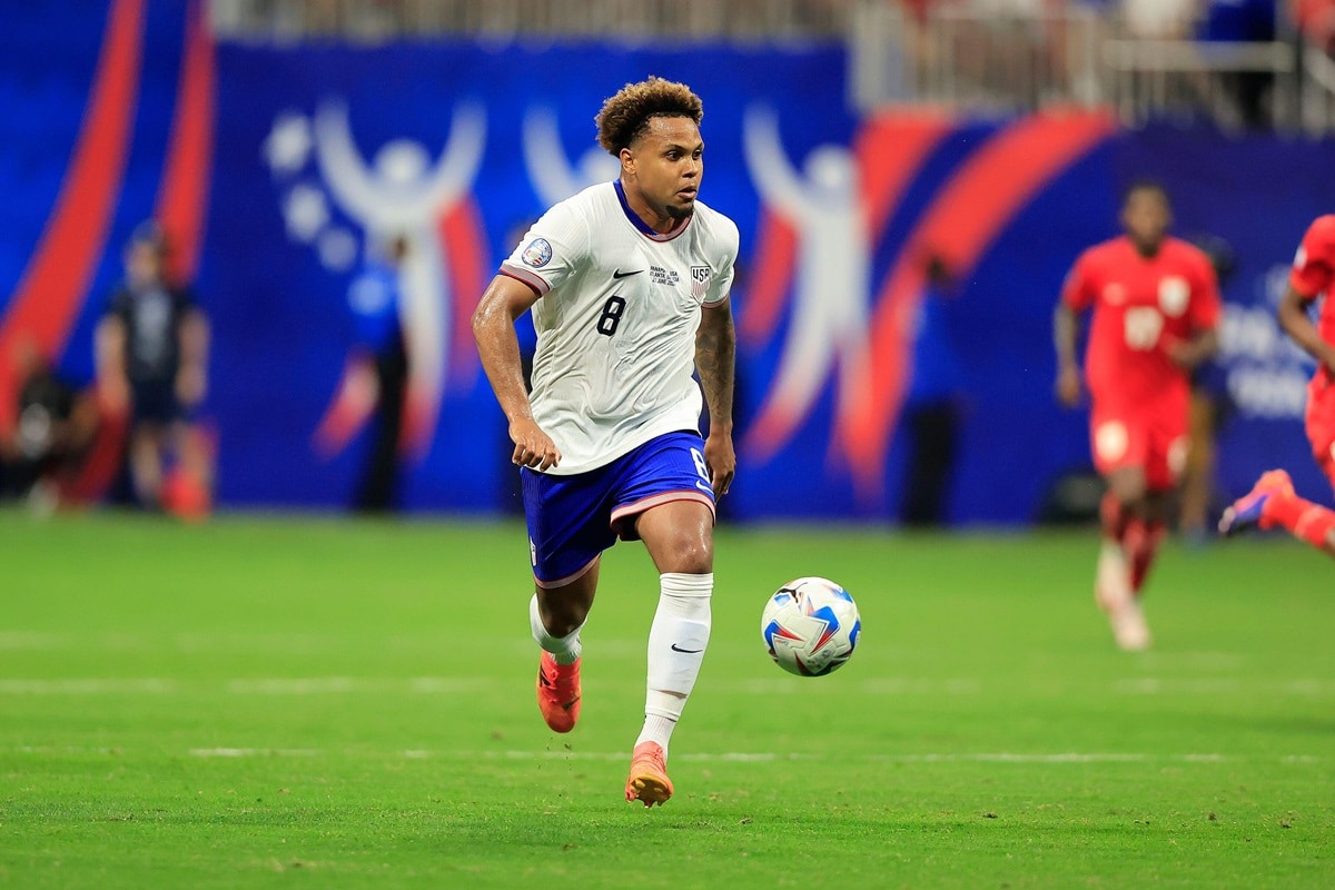 USA Uruguay Tipp Bild zeigt Weston McKennie. (© Associated Press / Alamy Stock Photo)