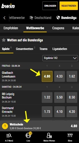 Bwin Wettschein