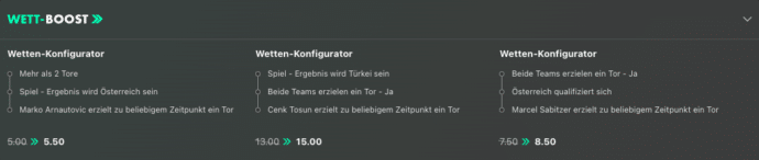 Österreich - Türkei Quotenboosts