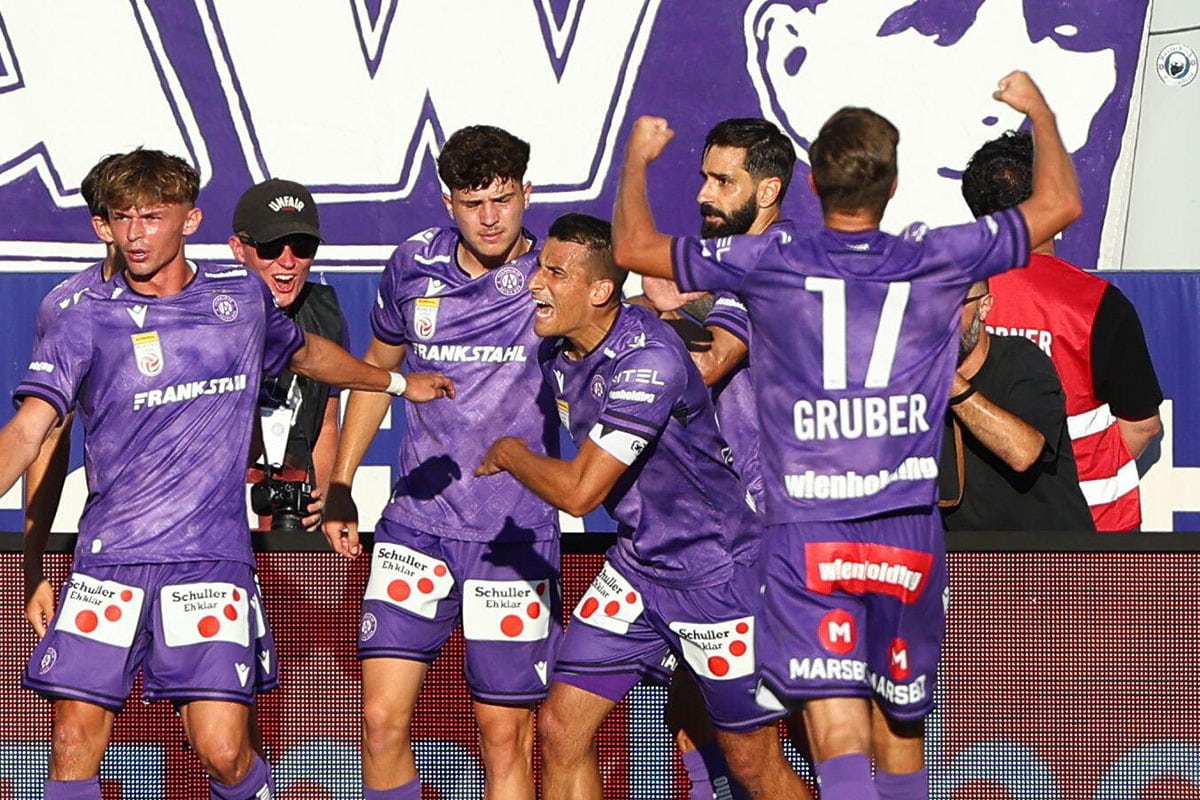 Bild zeigt den Jubel von Austria Wien Experten Tipps Bundesliga Österreich 6. Spieltag © APA-PictureDesk / Alamy Stock Photo