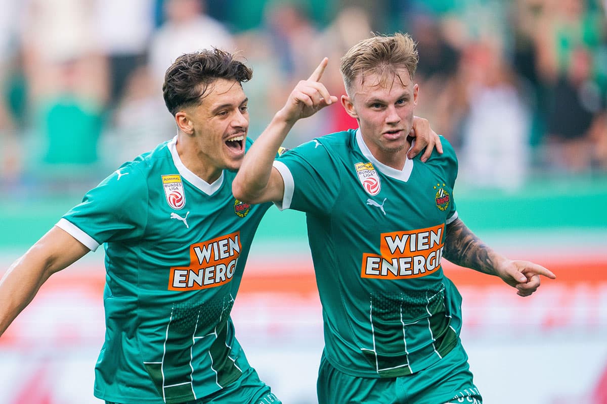 Bild zeigt den Jubel von Rapid Wien Experten Tipps Bundesliga Österreich 7. Spieltag © APA-PictureDesk / Alamy Stock Photo