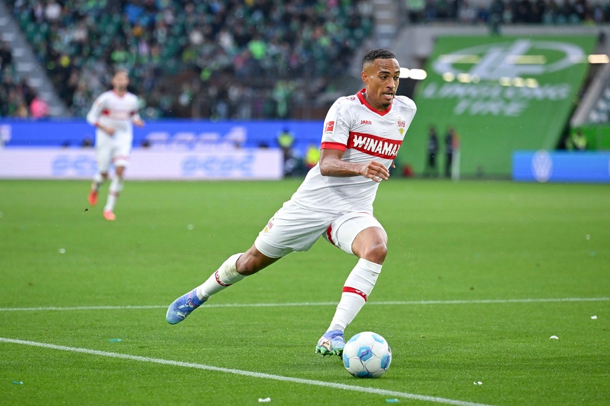 VfB Stuttgart Sparta Prag Tipp Bild zeigt Jamie Leweling © dpa picture alliance / Alamy Stock Photo