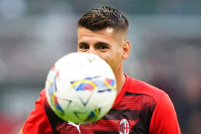 AC Milan Venezia Tipp Bild zeigt Milans Alvaro Morata © LaPresse / Alamy Stock Photo