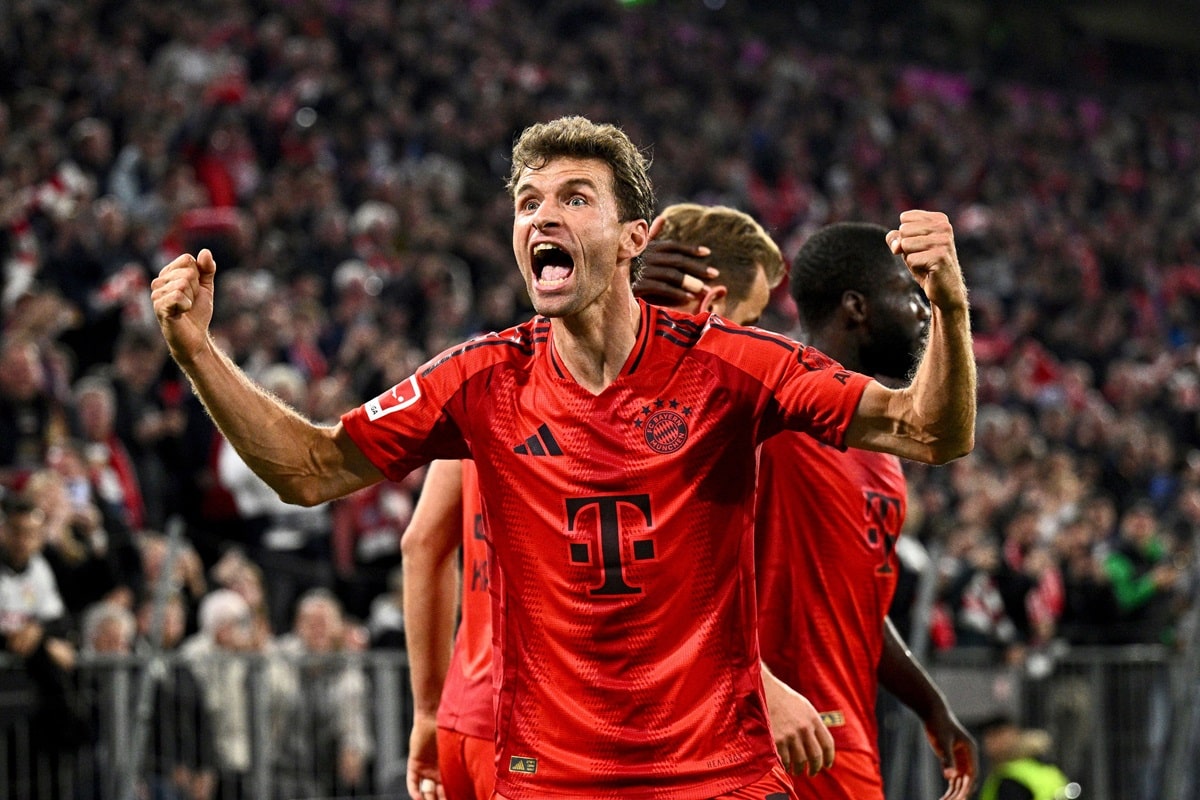 Barcelona Bayern Tipp Bild zeigt Thomas Müller © Associated Press / Alamy Stock Photo