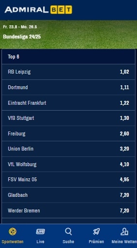 AdmiralBet wetten