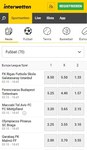 Interwetten Tageswetten