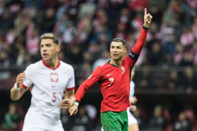 Portugal Polen Tipp Bild zeigt Cristiano Ronaldo © Action Plus Sports Images / Alamy Stock Photo