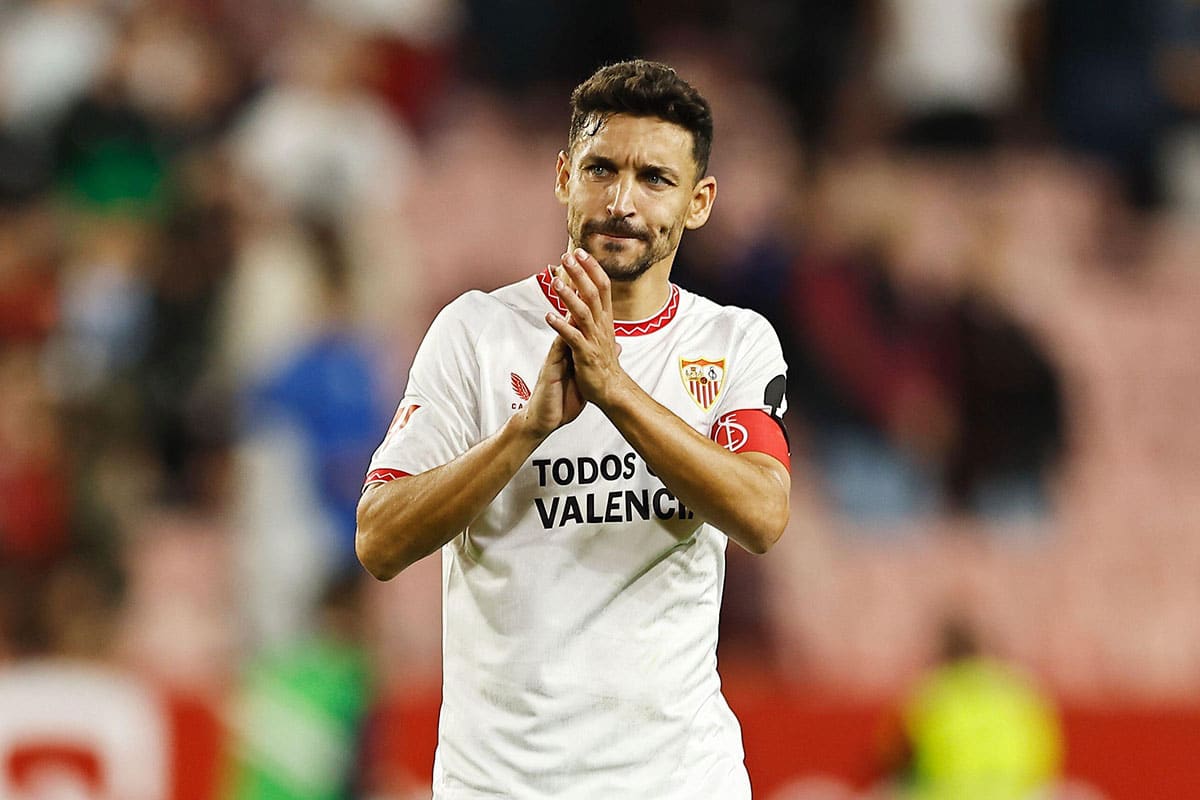 FC Sevilla Osasuna Tipp Bild zeigt Jesus Navas © Aflo Co. Ltd. / Alamy Stock Photo 