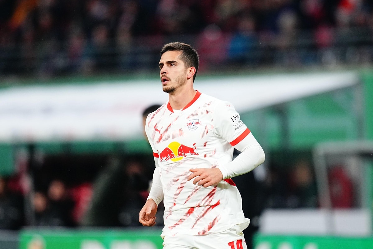 Kiel RB Leipzig Tipp Bild zeigt André Silva © Cal Sport Media / Alamy Stock Photo