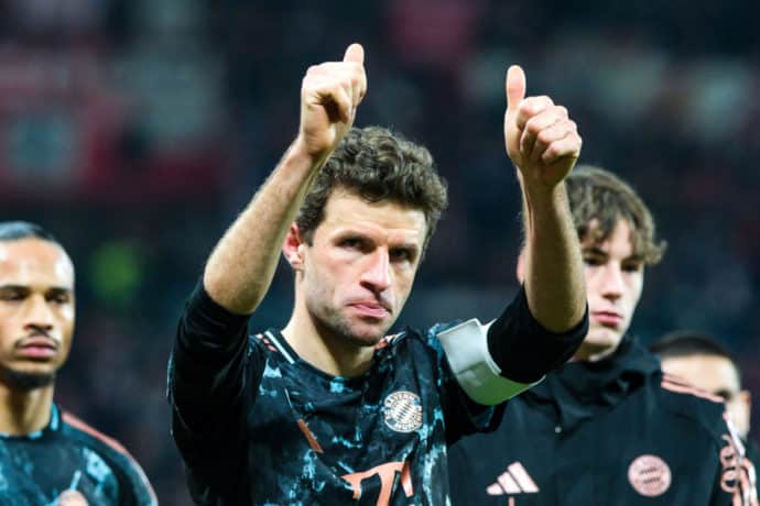 Bayern RB Leipzig Tipp Bild zeigt Thomas Müller © Eibner-Pressefoto / Alamy Stock Photo