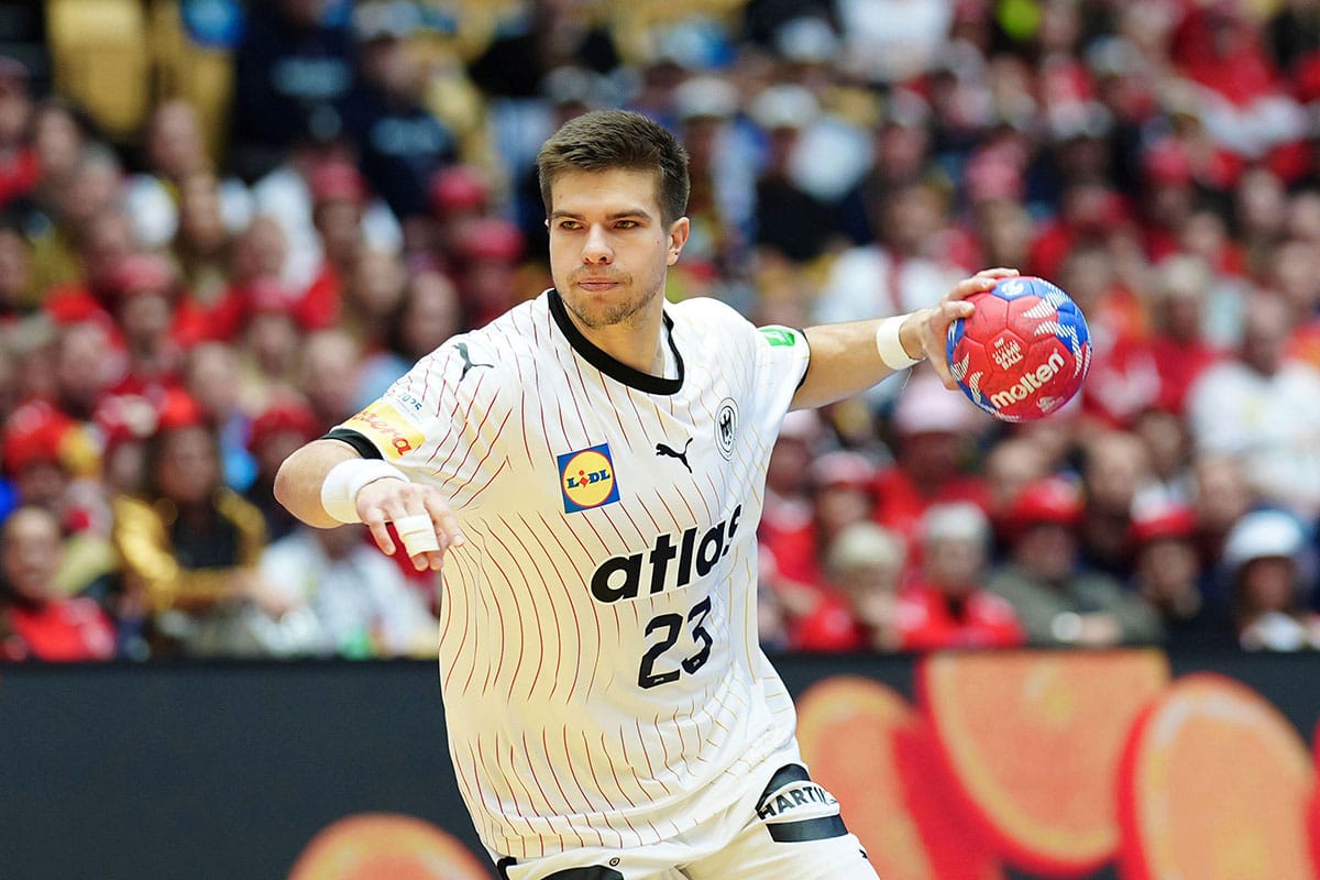 Handball WM 2025 Tipps heute 29.01. Bild zeigt Deutschlands Renars Uscins © dpa picture alliance / Alamy Stock Photo