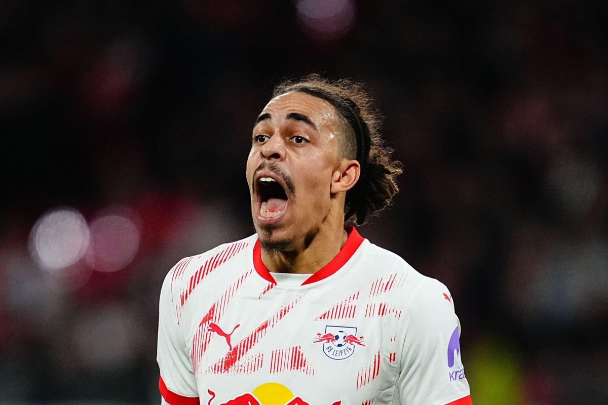 Sturm Graz RB Leipzig Tipp Bild zeigt Yussuf Poulsen © Cal Sport Media / Alamy Stock Photo