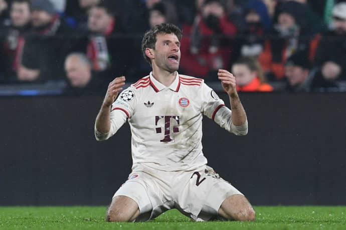 Freiburg Bayern Tipp Bild zeigt Thomas Müller © ddp media GmbH / Alamy Stock Photo