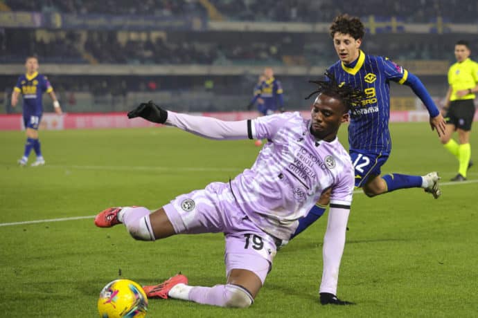 Udinese Atalanta Bergamo Tipp Bild zeigt Kingsley Ehizibue © Independent Photo Agency Srl / Alamy Stock Photo