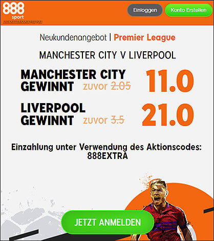 888Sport Manchester City Liverpool Quotenboost