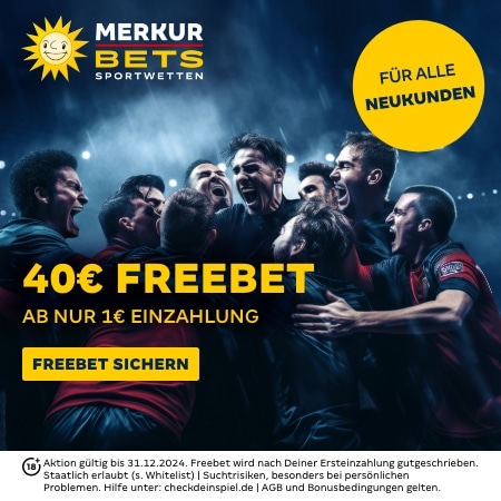 Merkur Bets: 40€ Extra Freebet