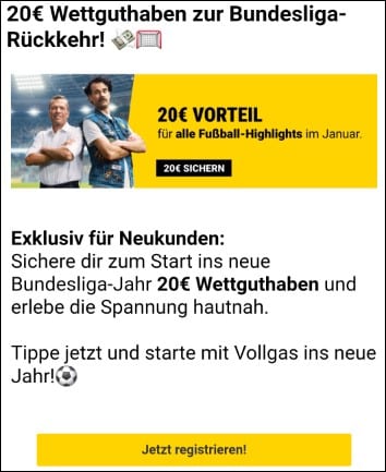 Interwetten Gutschein code 20€ Gratis Wettguthaben