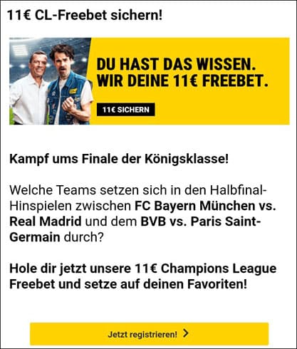 Interwetten Bonuscode 11€ Gratis Freebet