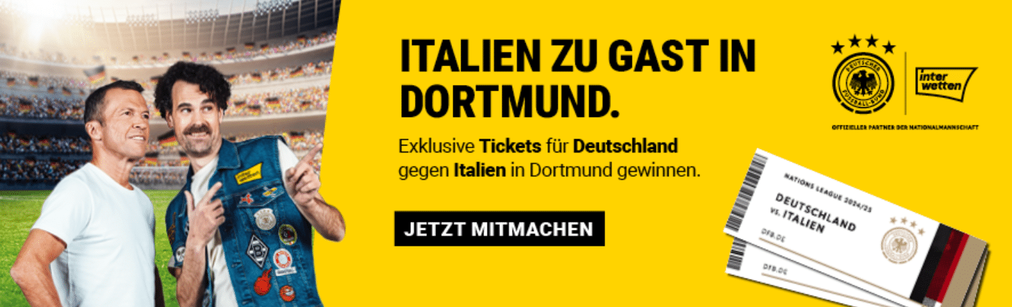 Interwetten Gewinnspiel Deutschland Italien Tickets