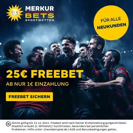 Merkur Bets: 25€ Extra Freebet