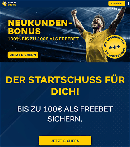 Merkur Bets: 100€ Freebets