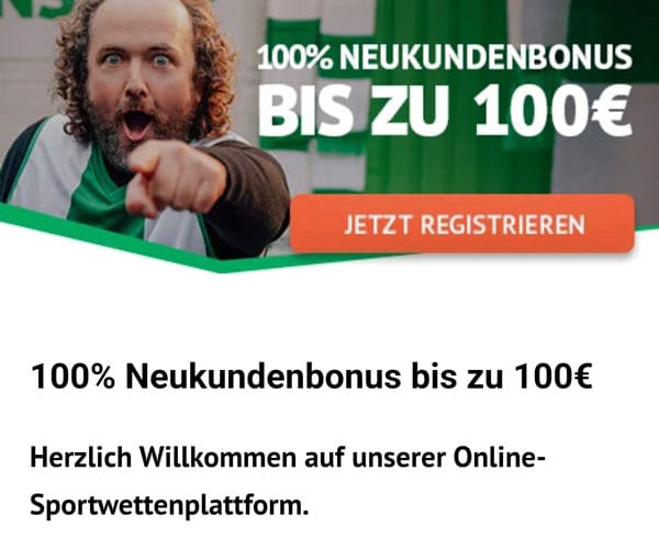 Oddset Neukunden Bonus Werbegrafik